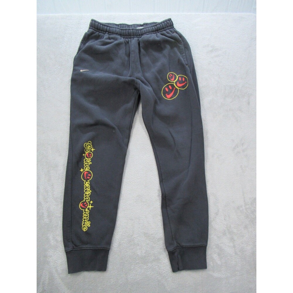 Nike Sweatpants Men's Medium Go The Extra Smile Black Joggers Pull-on Pockets